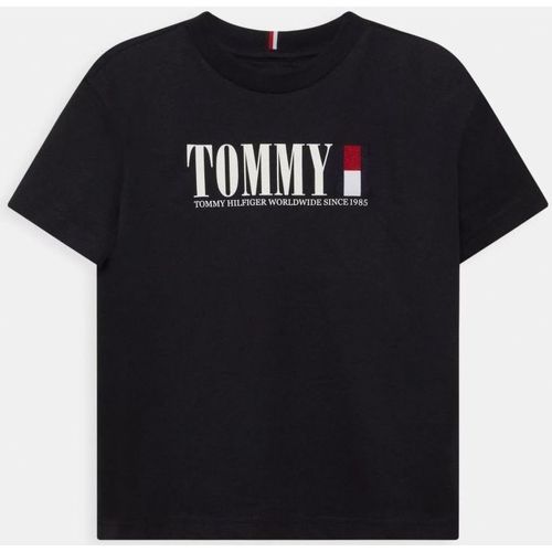 Kleidung Kinder T-Shirts & Poloshirts Tommy Hilfiger KB0KB07788 GRAPHIC TEE-DW5 DESERT SKY Blau
