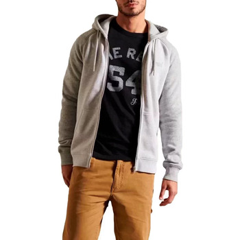 Kleidung Herren Sweatshirts Superdry Embroidered baseball zip Grau