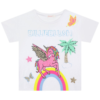 Kleidung Mädchen T-Shirts Billieblush U15B02-10P Weiss / Rosa