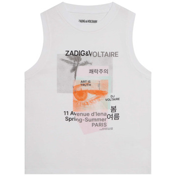 Kleidung Mädchen Tops Zadig & Voltaire X15378-10P-J Weiss