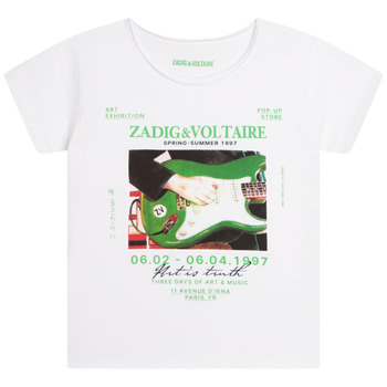 Kleidung Mädchen T-Shirts Zadig & Voltaire X15381-10P-C Weiss