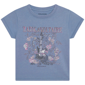 Kleidung Mädchen T-Shirts Zadig & Voltaire X15383-844-J Blau