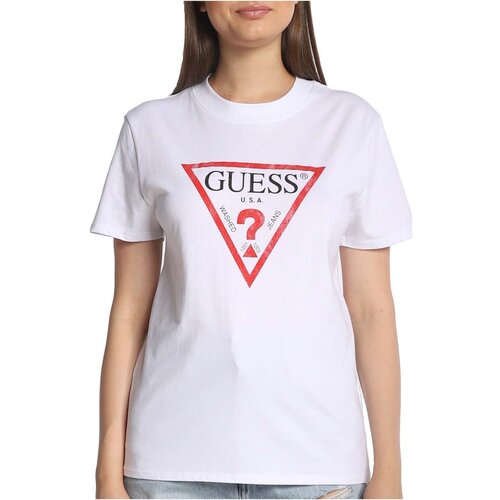 Kleidung Damen T-Shirts & Poloshirts Guess W2BI69 K8FQ1 Weiss