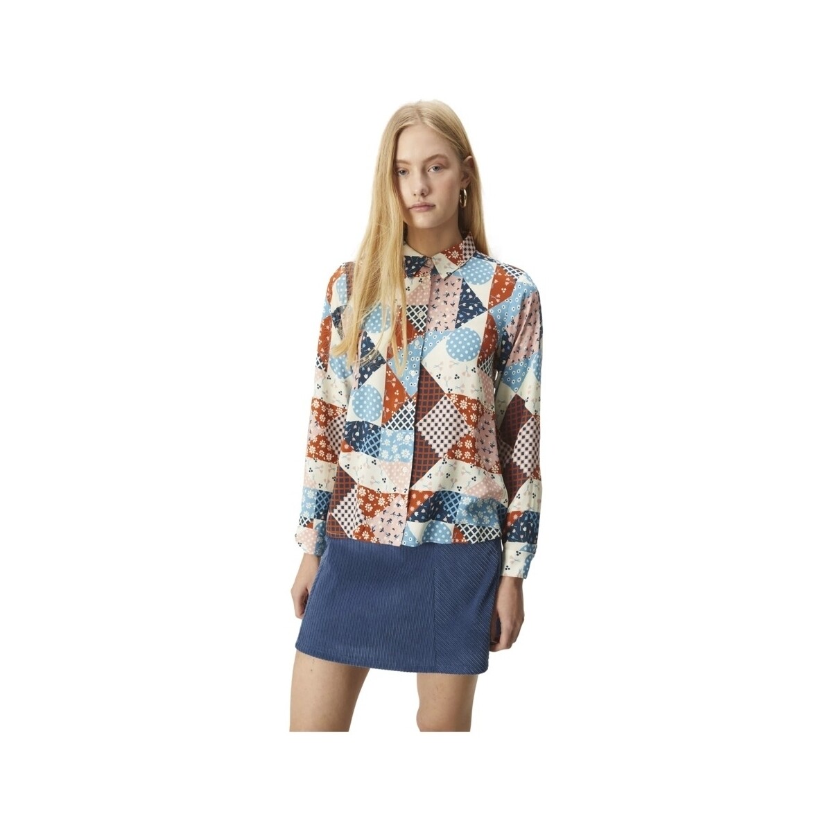 Kleidung Damen Tops / Blusen Compania Fantastica COMPAÑIA FANTÁSTICA Shirt 41006 - Patchwork Multicolor