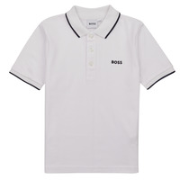 Kleidung Jungen Polohemden BOSS J25P26-10P-C Weiss