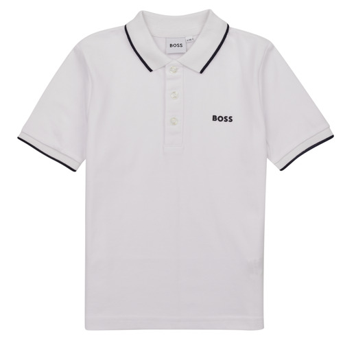 Kleidung Jungen Polohemden BOSS J25P26-10P-J Weiss