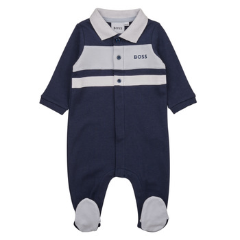 Kleidung Jungen Pyjamas/ Nachthemden BOSS J97203-849-B Marine / Weiss