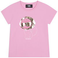 Kleidung Mädchen T-Shirts Karl Lagerfeld Z15414-465-B Rosa
