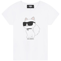 Kleidung Mädchen T-Shirts Karl Lagerfeld Z15416-10P-B Weiss