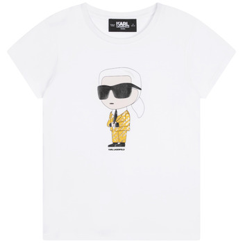 Kleidung Mädchen T-Shirts Karl Lagerfeld Z15417-N05-C Weiss
