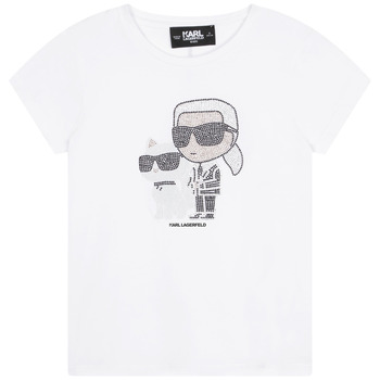 Kleidung Mädchen T-Shirts Karl Lagerfeld  Weiss