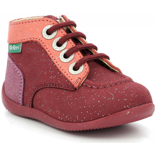 Schuhe Mädchen Boots Kickers Bonzip-2 Rot