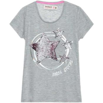 Kleidung Mädchen T-Shirts Desigual  Grau