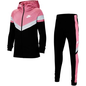 Kleidung Jungen Jogginganzüge Nike Sport U NSW POLY WVN OVRLY TRACKSUIT CU9202 013 Schwarz