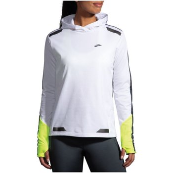 Kleidung Damen Langarmshirts Brooks Sport Run Visible Thermal Hoodie 221559134 134 weiß