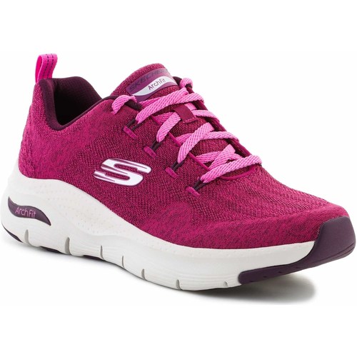 Schuhe Damen Fitness / Training Skechers Arch Fit Comfy Wave Raspberry 149414-RAS Rosa