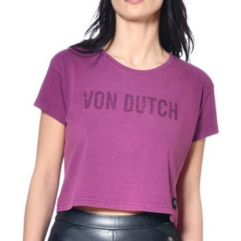 Kleidung Damen T-Shirts Von Dutch VD/TRC/STRASS Violett