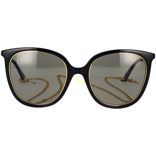 Uhren & Schmuck Damen Sonnenbrillen Gucci -Sonnenbrille mit Kette GG1076S 001 Schwarz