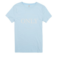 Kleidung Mädchen T-Shirts Only KOGWENDY S/S LOGO TOP BOX CP JRS Blau / Himmelsfarbe