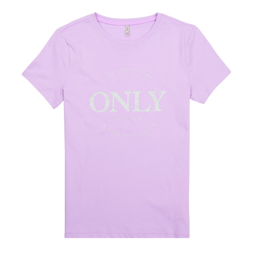 Kleidung Mädchen T-Shirts Only KOGWENDY S/S LOGO TOP BOX CP JRS Malvenfarben
