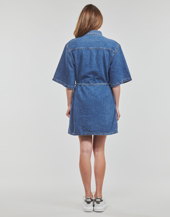 Calvin Klein Jeans UTILITY BELTED SHIRT DRESS Blau