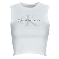 Kleidung Damen T-Shirts Calvin Klein Jeans ARCHIVAL MONOLOGO RIB TANK TOP Weiss
