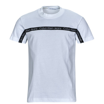 Kleidung Herren T-Shirts Calvin Klein Jeans LOGO TAPE TEE Weiss