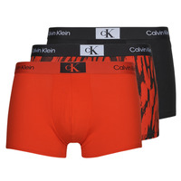 Unterwäsche Herren Boxer Calvin Klein Jeans TRUNK 3PK X3 Schwarz / Rot