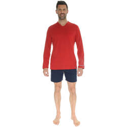 Kleidung Herren Pyjamas/ Nachthemden Le Pyjama Français AMBIERLE Rot