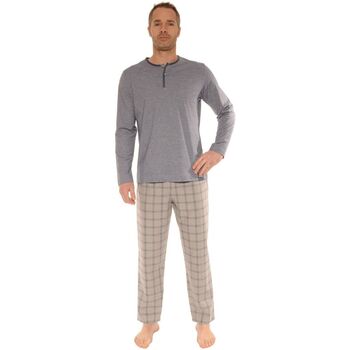 Kleidung Herren Pyjamas/ Nachthemden Pilus CHESTER Blau