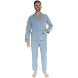 Kleidung Herren Pyjamas/ Nachthemden Le Pyjama Français CHARLIEU Blau