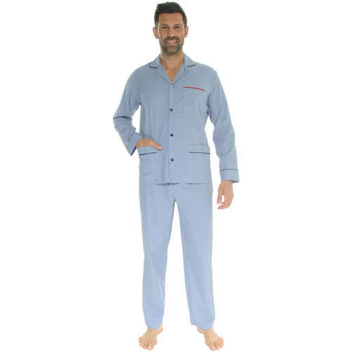 Kleidung Herren Pyjamas/ Nachthemden Le Pyjama Français PRECIEUX Blau