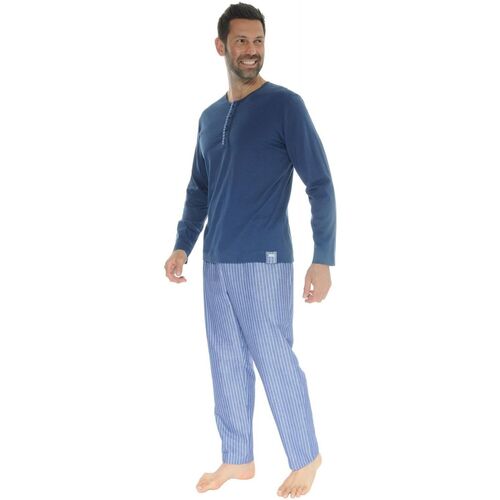 Kleidung Herren Pyjamas/ Nachthemden Pilus LEANDRE Blau