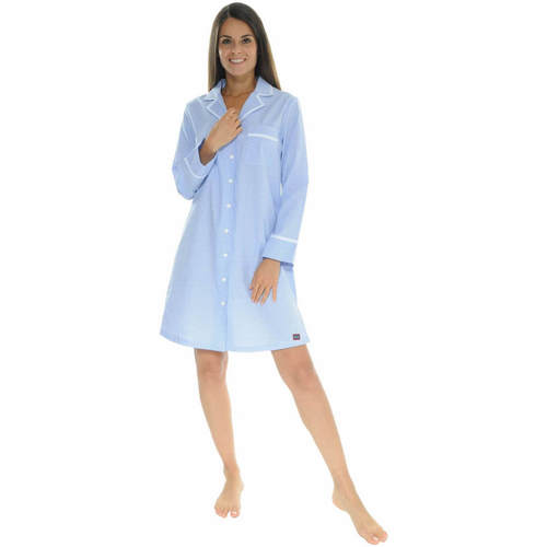 Kleidung Damen Pyjamas/ Nachthemden Le Pyjama Français STEPHANOISE Blau