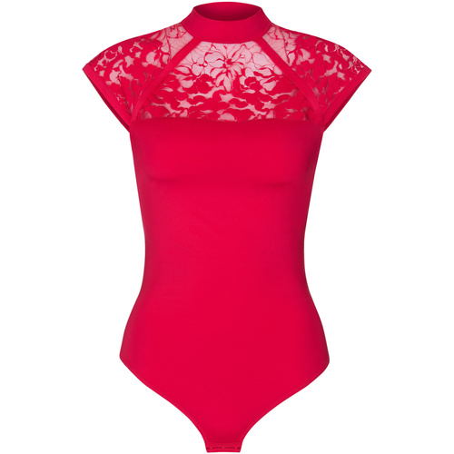Unterwäsche Damen Bodys Lisca Brasilianischer Body mit kurzen Ärmeln Flamenco Rot