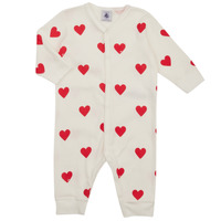 Kleidung Kinder Pyjamas/ Nachthemden Petit Bateau A00E901 Weiss / Rot