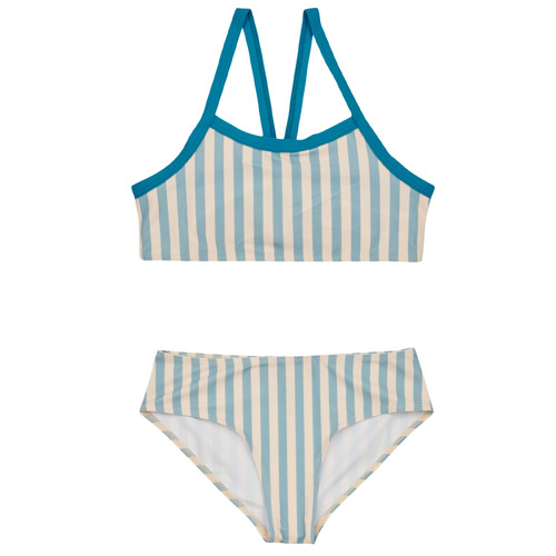 Kleidung Mädchen Badeanzug /Badeshorts Petit Bateau FINA Weiss / Blau