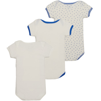 Kleidung Kinder Pyjamas/ Nachthemden Petit Bateau A074900 X3 Weiss / Blau