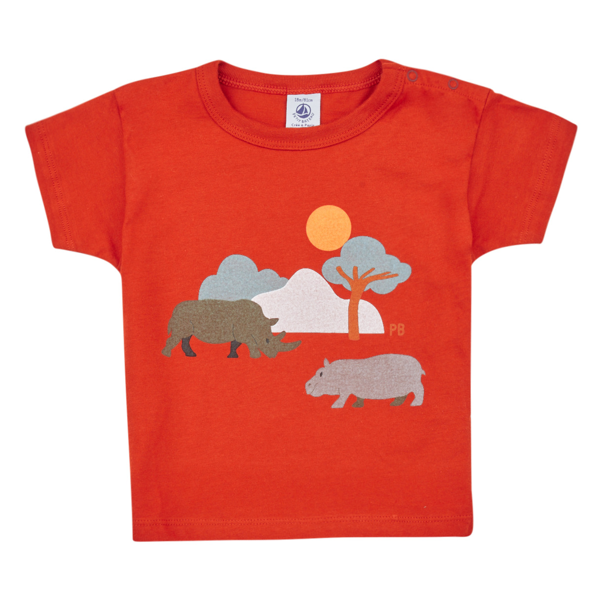 Kleidung Kinder T-Shirts Petit Bateau FAON Orange