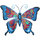 Home Statuetten und Figuren Signes Grimalt Schmetterlingswand Ornament Blau