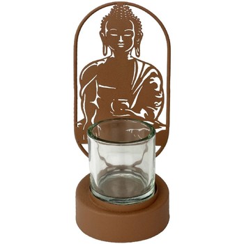 Home Kerzenhalter / Kerzengläser Signes Grimalt Buddha Porta Mit Glas Braun