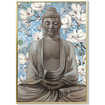 Home Gemälde / Leinwände Signes Grimalt Buddha Hintergrundflores Blau