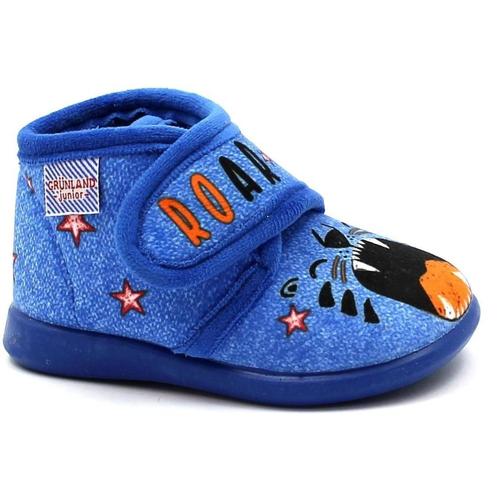 Schuhe Kinder Hausschuhe Grunland GRU-CCC-PA1214-RY Blau