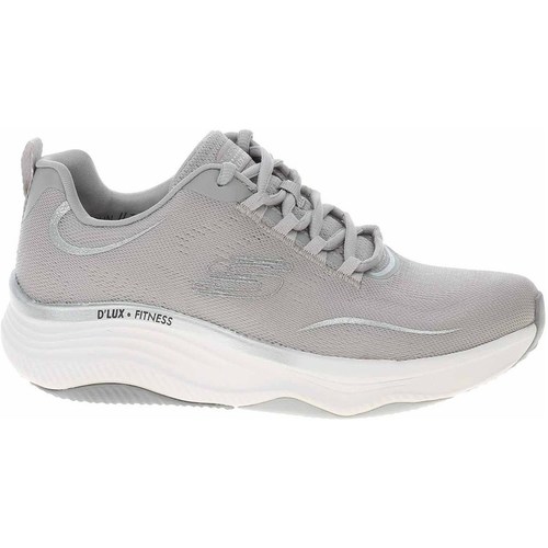 Schuhe Damen Sneaker Low Skechers Dlux Fitness Pure Glam Grau