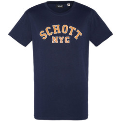 Kleidung Herren T-Shirts & Poloshirts Schott TSCREW19A Blau