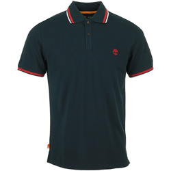 Kleidung Herren T-Shirts & Poloshirts Timberland SS Millers River Tipped Pique Polo Slim Blau