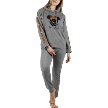 Kleidung Damen Pyjamas/ Nachthemden Admas Pyjama Hausanzug Hose Top mit Kapuze Minnie Sequins Disney Grau