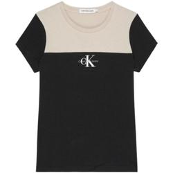 Kleidung Mädchen T-Shirts Calvin Klein Jeans  Schwarz