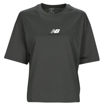 Kleidung Damen T-Shirts New Balance Athletics 1/4 Zip Schwarz
