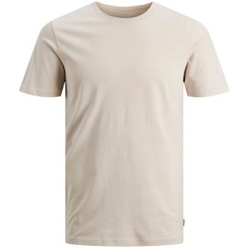 Kleidung Herren T-Shirts & Poloshirts Jack & Jones 12156101-BASIC TEE-MOONBEAM Beige